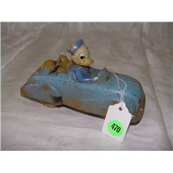 Sun rubber Donald duck car toy