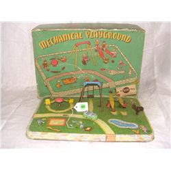 nice tin litho wind up playground toy by Lee toys