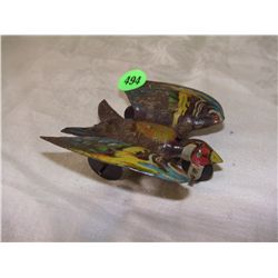 tin wind up bird 1930's