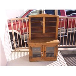 2 piece child's vintage wood kitchen cabinet, special shipping please