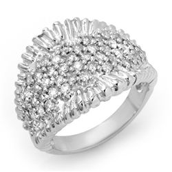 Natural 1.0 ctw Diamond Ring 14K White Gold