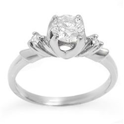 Natural 0.75 ctw Diamond Ring 14K White Gold