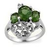 Image 1 : Genuine 3.06ct Green Tourmaline & Diamond Ring 10K Gold