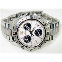 Breitling Stainless Steel Chronograph Mens Wrist Watch