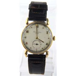 Patek Philippe 18K Gold Leather Strap Watch