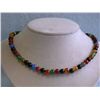 Image 1 : Multi-colored Agate Stones with Silver Clasp