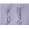 Image 1 : Dangling Pearl and Silver Earrings