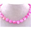 Image 3 : Dyed Mother of Pearl Necklace in Pink Color