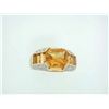 Image 1 : 14k Yellow Ring with Citrine and Diamonds