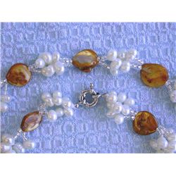 Fresh Water and Mother of Pearl Necklace