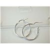 Image 1 : Sterling Silver HOOP Earrings made in ITALY