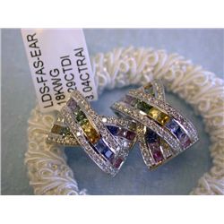 E.F.J. 18k Ladies' Fashion Earrings