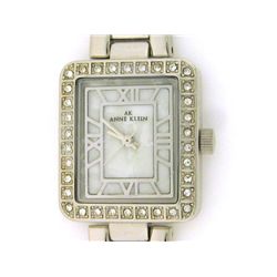 AK Anne Klein Women's Silvertone Watch with Crystals