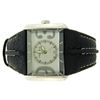 Image 3 : POLICE MENS WATCH DATE 10812J LEATHER BLACK SILVER TONE