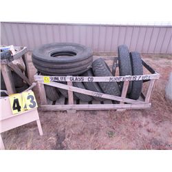 8 assorted tires
