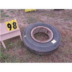 Semi tire & rim 10.00-20