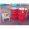 Image 1 : Qty 2 oil drums & 1 pump