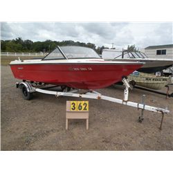 1975 Starcraft 16' boat w/1981 EZ Loader Trailer VIN 1ZE1LJS14BE031892