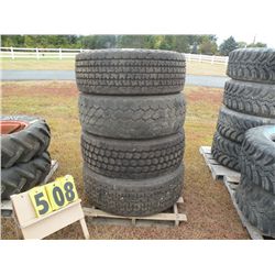 4 used truck tires 22.5 floats
