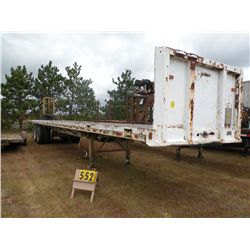 1980 Fruehauf 96 x 42 flat bed trailer, w/ 1990 spyder rough terraine lift diesel powered SN FWV5474