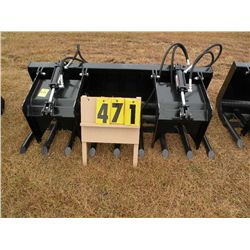 new 72" twin cylinder grapple fork