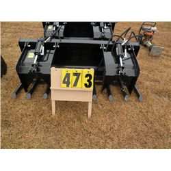 new 72" twin cylinder grapple fork