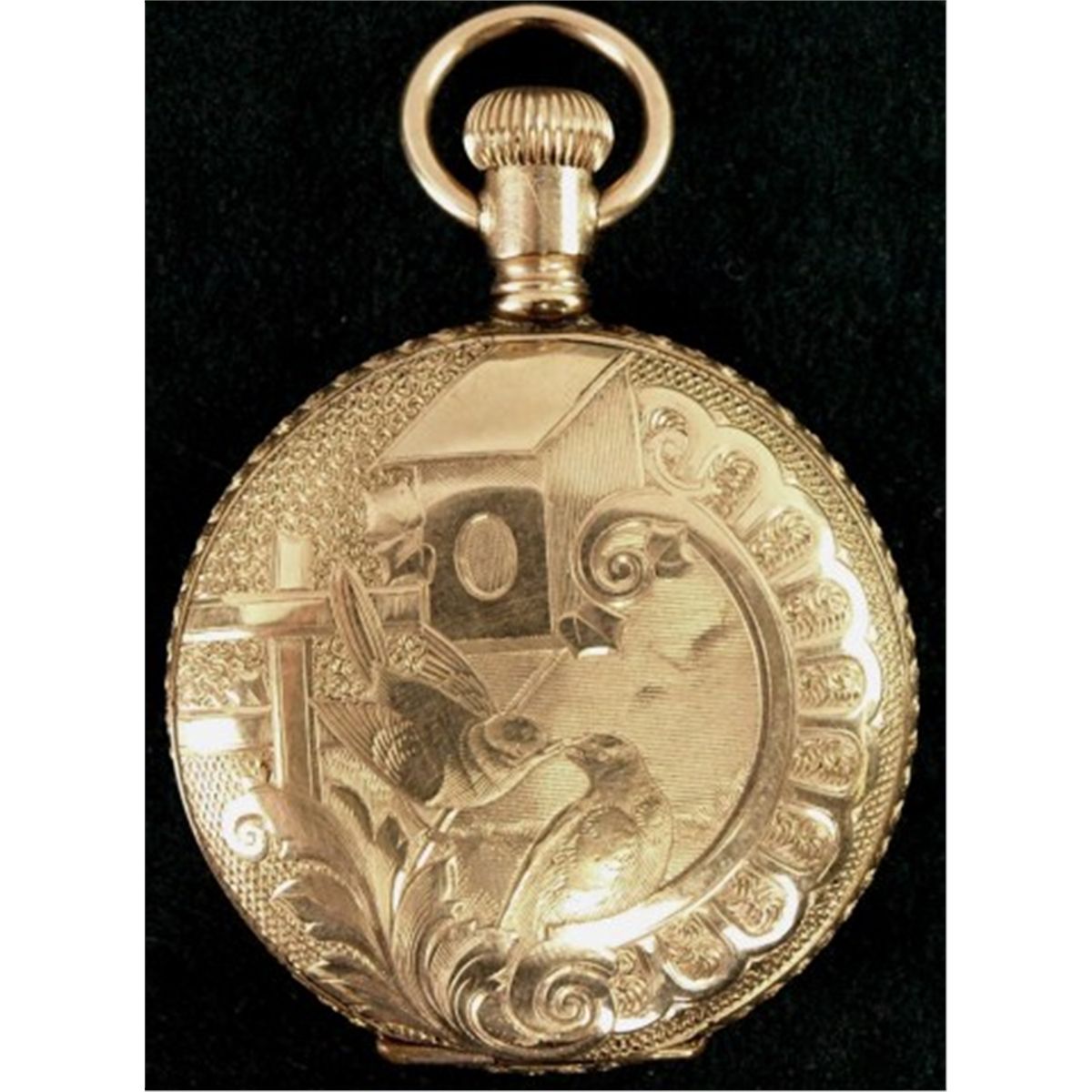 Hunter cased rolled gold pocket watch