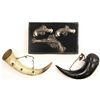 Image 1 : Collection of 3 includes polished buffalo horn