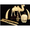 Image 1 : Collection of antique ivory includes carved camel