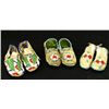 Image 1 : Collection of 3 C.1920's beaded doll moccasins