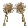 Large pair 19th C. Gaucho spurs with 5" rowels