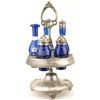 Image 1 : 5 Bottle Cruet set silverplate frame
