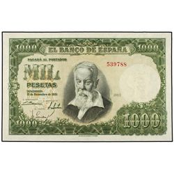 1.000 Pesetas. 31 Diciembre 1951. Sorolla. Sin Serie. (Pequeña manchita en el margen superior izquie