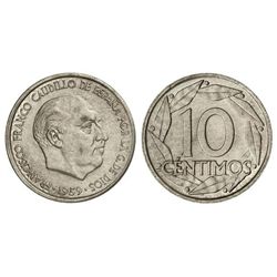10 Céntimos. 1959. ERROR: Coincidente. SC.