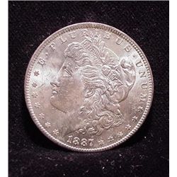 1887 Unc Morgan Silver Dollar