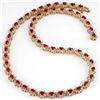 Image 1 : 27.10 ctw Ruby & Diamond Necklace - $ 36K GG GIA