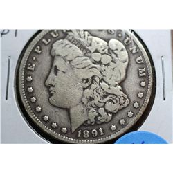 1891-CC Morgan Dollar
