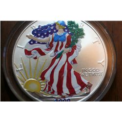 2000 Enameled Boxed Silver Eagle
