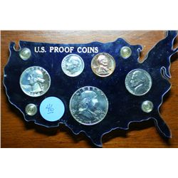 1960 Proof Set In U.S. Shaped Capital Holder