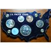 Image 1 : 1960 Proof Set In U.S. Shaped Capital Holder
