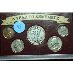 Slabbed "A Year To Remember " 1940 Penny To Half