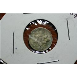 1852 Silver 3 Cent Piece (Rim Damage)