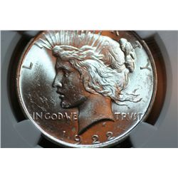 1922 Peace Dollar (NGC-MS63)