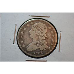 1835 Bust Quarter (V.F.+)