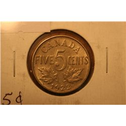 Lot Of 4 Canada 5 Cents (1922,1931,1934,1939)