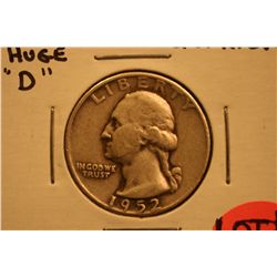 1952-D Washington Quarter (Huge "D")