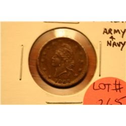 1863 Civil War Token (Army & Navy)