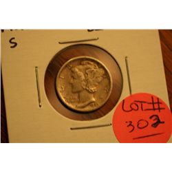 1929-S Mercury Dime EF