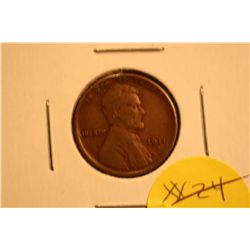 1911-S One Cent (Better Date VF-F)