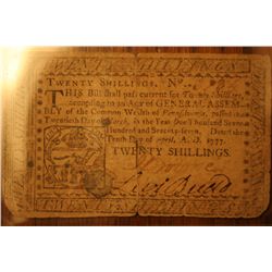 1777 20 Schillings Coloniel